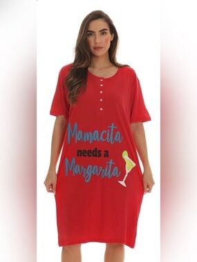 Just Love Short Sleeve Nightgown Sleep Dress for Women Sleepwear sz Large